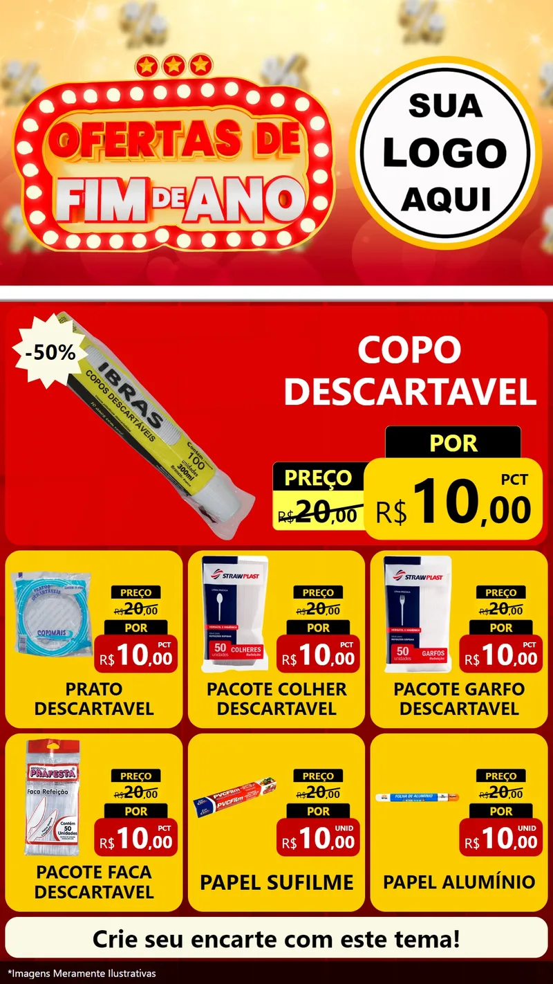 Modelo de Rede Social para Stories com o tema Ofertas de Fim de Ano para Embalagens