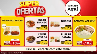 Modelo de TV para TV Horizontal com o tema Super Ofertas para Restaurante