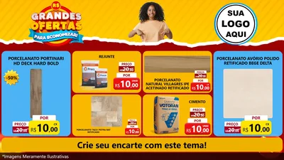 Modelo de TV para TV Horizontal com o tema Grandes Ofertas Para Economizar! para Pisos e revestimentos