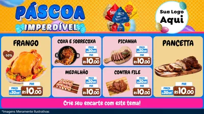 Modelo de TV para TV Horizontal com o tema Páscoa Imperdível para Assados