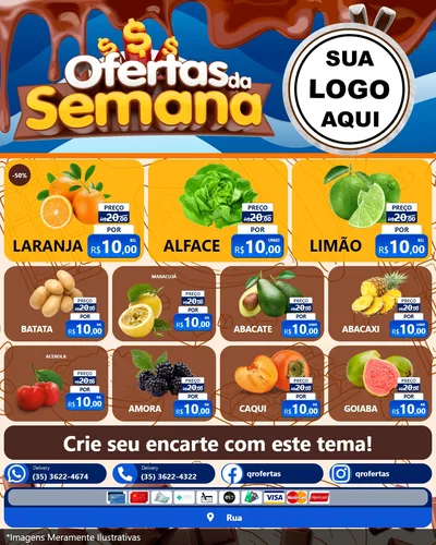 Modelo de Rede Social para Feed Instagram com o tema Ofertas da Semana - Páscoa para Hortifrúti