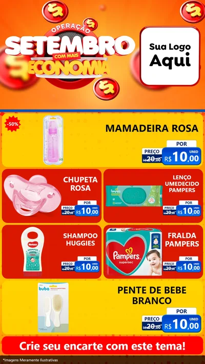 Modelo de TV para TV Vertical com o tema Operação Setembro Com Muita Economia para Bebês