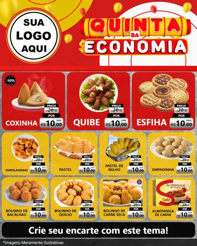 Modelo de Rede Social para Feed Instagram com o tema Quinta da Economia para Salgadaria