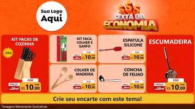 Modelo de TV para TV Horizontal com o tema Sexta da Economia para Utilidades Domésticas