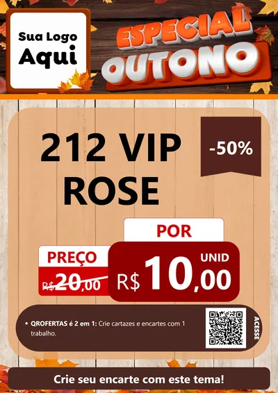 Modelo de Cartaz para Cartaz A4 Vertical com o tema Especial Outono para Perfumes