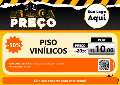 Modelo de Cartaz para Cartaz A4 Horizontal com o tema Esmaga Preço para Material para Construção