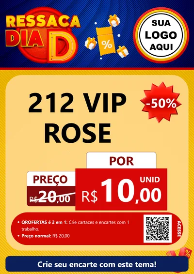 Modelo de Cartaz para Cartaz A4 Vertical com o tema Ressaca Dia D para Perfumes