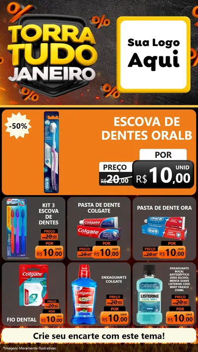 Modelo de Rede Social para Stories com o tema Torra Tudo Janeiro para Higiene Pessoal