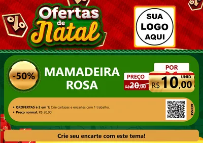 Modelo de Cartaz para Cartaz A4 Horizontal com o tema Ofertas de Natal para Bebês