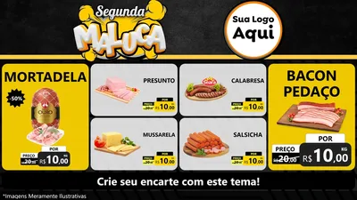 Modelo de TV para TV Horizontal com o tema Segunda Maluca para Frios e Laticínios