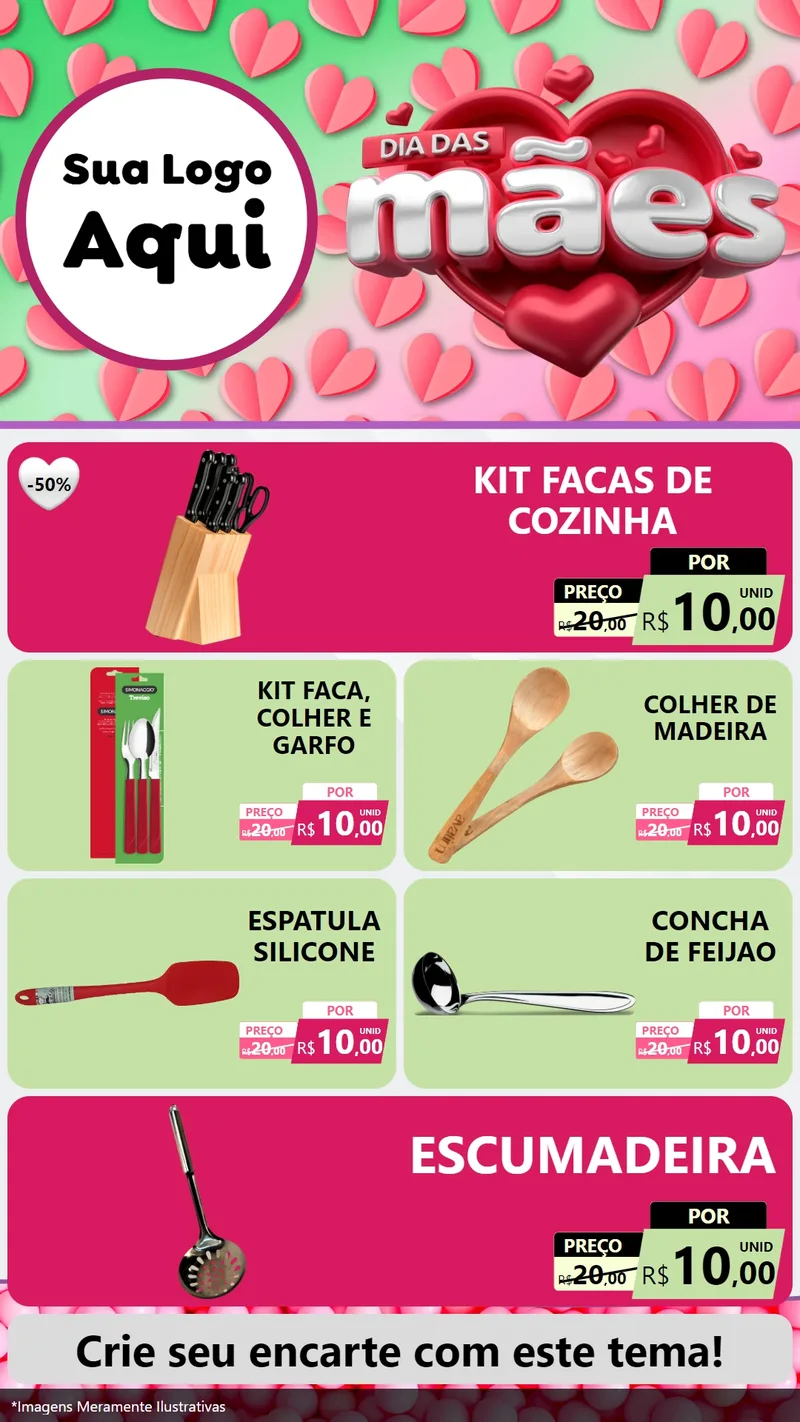 Modelo de TV para TV Vertical com o tema Dia das Mães para Utilidades Domésticas