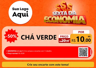 Modelo de Cartaz para Cartaz A4 Horizontal com o tema Sexta da Economia para Produtos Naturais
