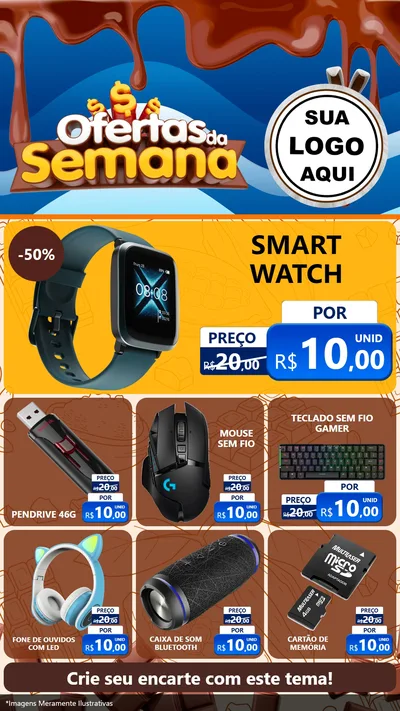 Modelo de Rede Social para Stories com o tema Ofertas da Semana - Páscoa para Informática