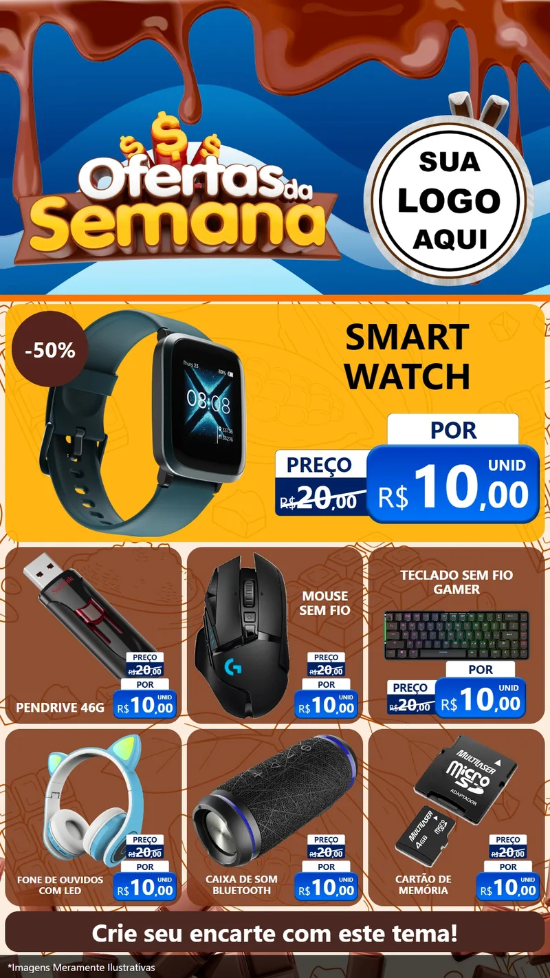 Modelo de Rede Social para Stories com o tema Ofertas da Semana - Páscoa para Informática