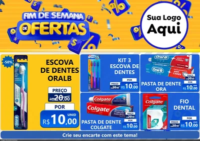 Modelo de Encarte para Encarte A4 Horizontal com o tema Fim de Semana de Ofertas para Higiene Pessoal