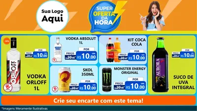 Modelo de TV para TV Horizontal com o tema Super Oferta da Hora para Distribuidora de bebidas