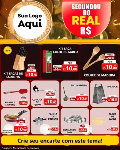 Modelo de Rede Social para Feed Instagram com o tema Segundou do Real para Utilidades Domésticas