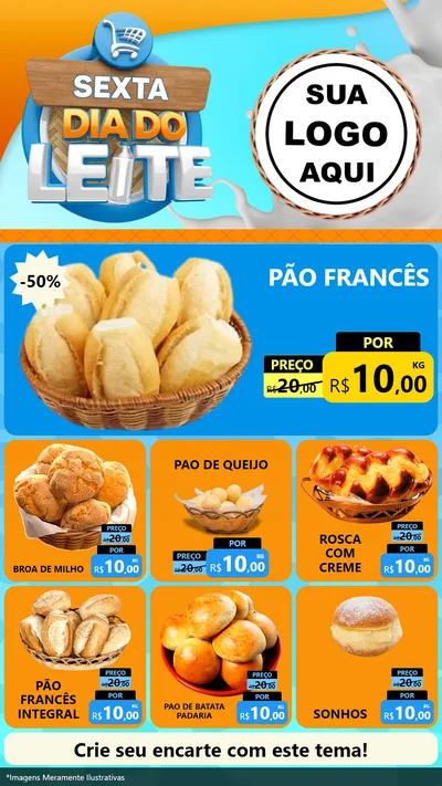 Modelo de Rede Social para Stories com o tema Sexta Dia do Leite