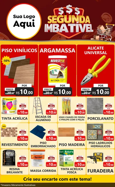 Modelo de Encarte para Encarte Grande com o tema Segunda Imbatível para Material para Construção