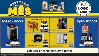Modelo de TV para TV Horizontal com o tema Ofertaço do Mês - Móveis e Eletro para Móveis e Eletro