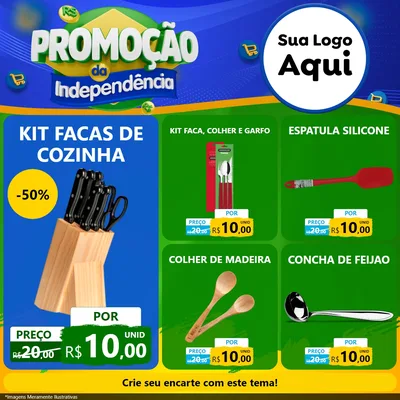 Modelo de Rede Social para Feed Facebook com o tema Promoção da Independência para Utilidades Domésticas