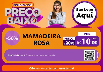 Modelo de Cartaz para Cartaz A4 Horizontal com o tema Semana do Preço Baixo para Bebês