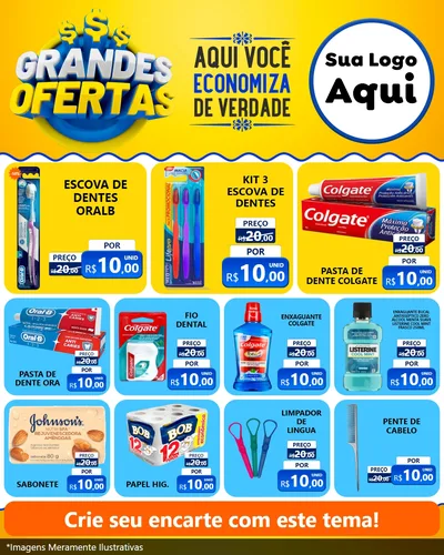 Modelo de Rede Social para Feed Instagram com o tema Grandes Ofertas para Higiene Pessoal