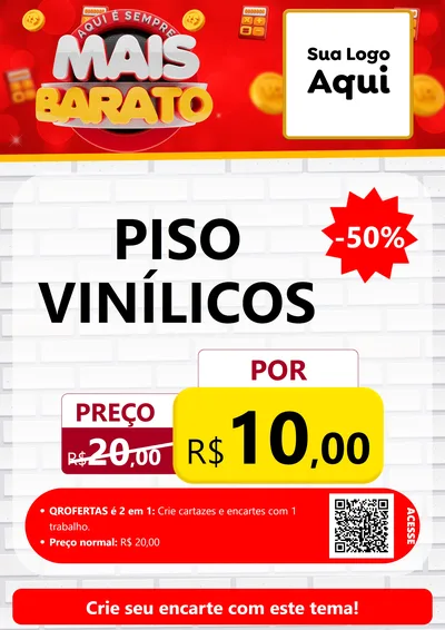 Modelo de Cartaz para Cartaz A4 Vertical com o tema Mais Barato para Material para Construção