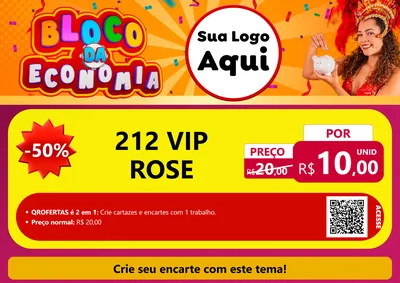 Modelo de Cartaz para Cartaz A4 Horizontal com o tema Bloco da Economia para Perfumes