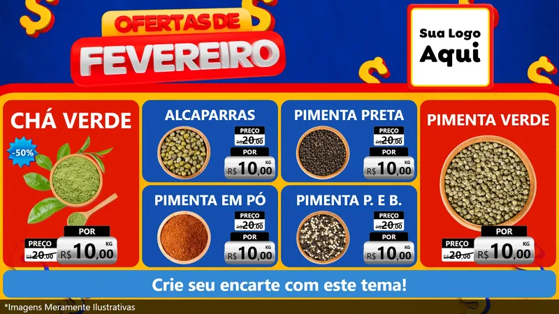 Modelo de TV para TV Horizontal com o tema Ofertas de Fevereiro para Produtos Naturais