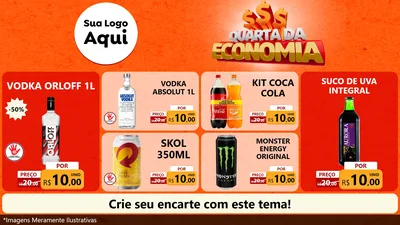 Modelo de TV para TV Horizontal com o tema Quarta da Economia para Distribuidora de bebidas