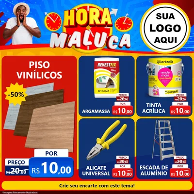 Modelo de Rede Social para Feed Facebook com o tema Hora Maluca para Material para Construção