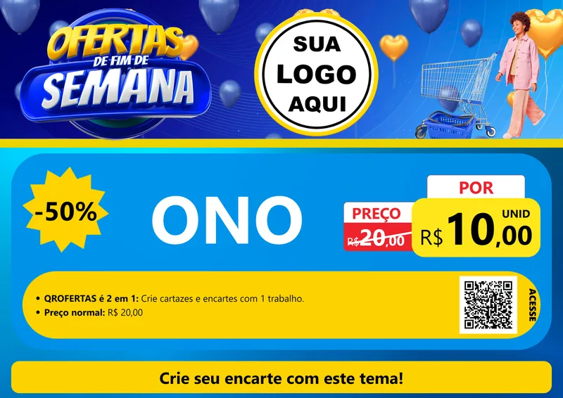 Modelo de Cartaz para Cartaz A4 Horizontal com o tema Ofertas de Fim de Semana para Óticas
