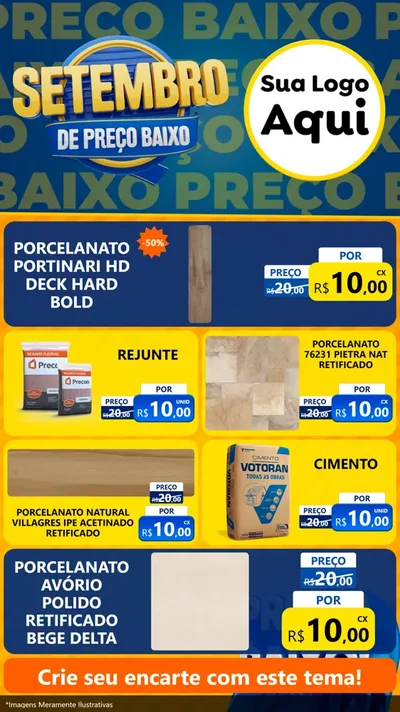 Modelo de TV para TV Vertical com o tema Setembro De Preço Baixo para Pisos e revestimentos