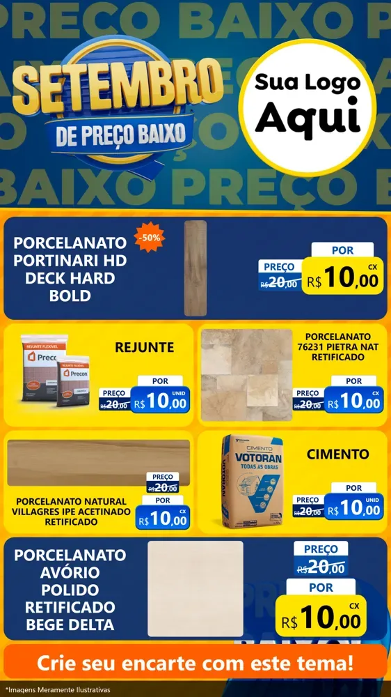 Modelo de TV para TV Vertical com o tema Setembro De Preço Baixo para Pisos e revestimentos
