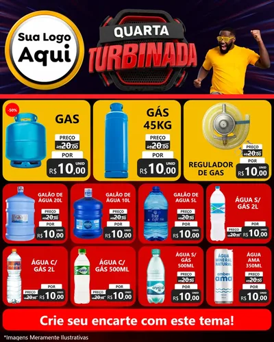 Modelo de Rede Social para Feed Instagram com o tema Quarta Turbinada para Água e gás