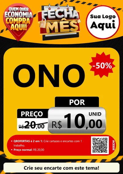 Modelo de Cartaz para Cartaz A4 Vertical com o tema Fecha Mês para Óticas