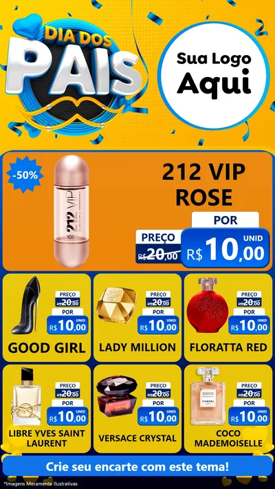 Modelo de Rede Social para Stories com o tema Dia dos Pais para Perfumes