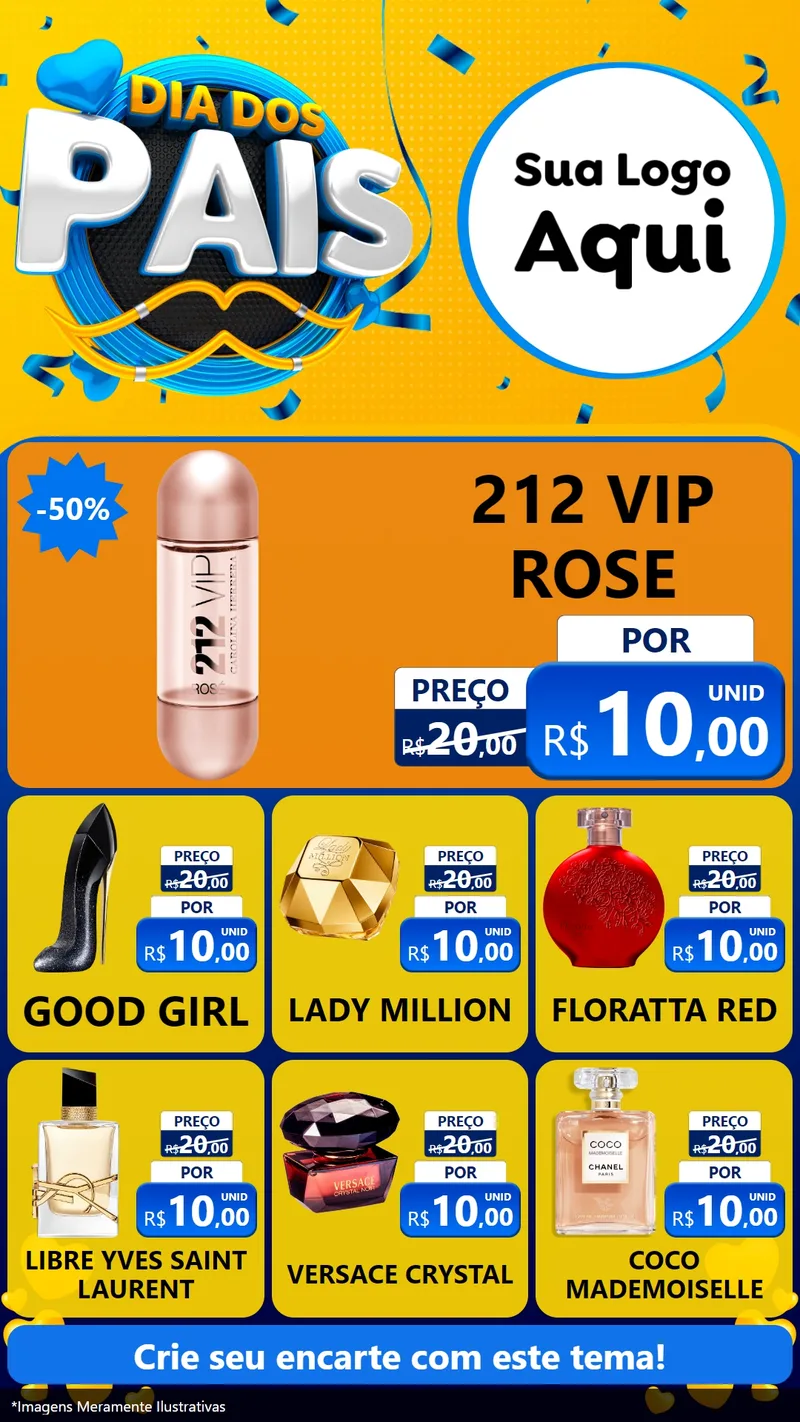 Modelo de Rede Social para Stories com o tema Dia dos Pais para Perfumes