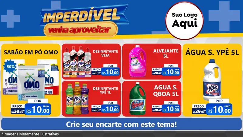 Modelo de TV para TV Horizontal com o tema Imperdível para Produtos de Limpeza