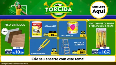 Modelo de TV para TV Horizontal com o tema Torcida para Material para Construção