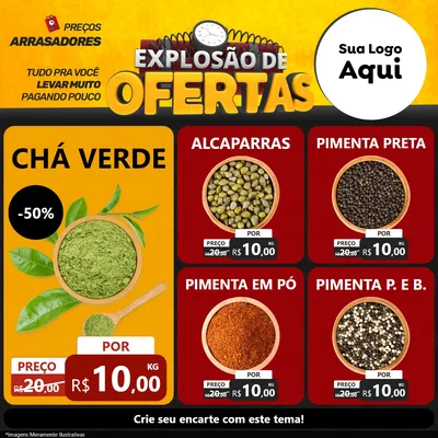 Modelo de Rede Social para Feed Facebook com o tema Explosão de Ofertas para Produtos Naturais