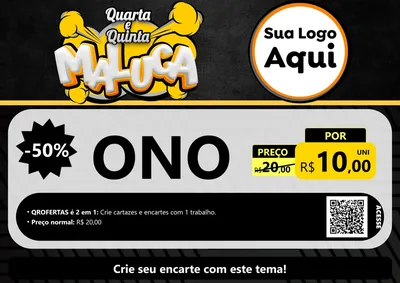 Modelo de Cartaz para Cartaz A4 Horizontal com o tema Quarta e Quinta Maluca para Óticas