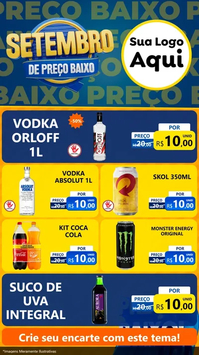 Modelo de TV para TV Vertical com o tema Setembro De Preço Baixo para Distribuidora de bebidas