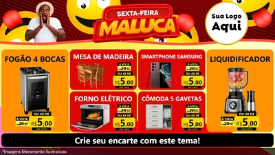 Modelo de TV para TV Horizontal com o tema Sexta-feira Maluca para Móveis e Eletro