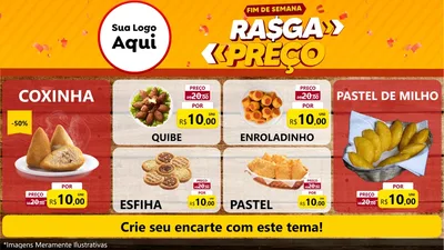 Modelo de TV para TV Horizontal com o tema Fim de Semana Rasga Preços para Salgadaria