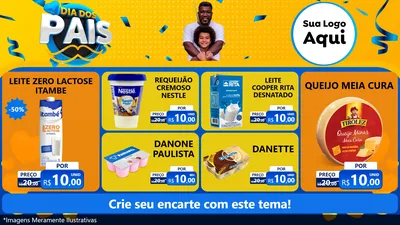 Modelo de TV para TV Horizontal com o tema Dia dos Pais para Frios e Laticínios