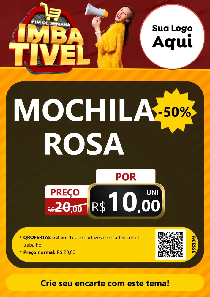 Modelo de Cartaz para Cartaz A4 Vertical com o tema Fim de Semana Imbatível para Papelaria