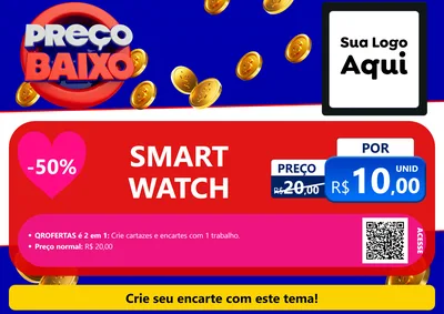 Modelo de Cartaz para Cartaz A4 Horizontal com o tema Preço Baixo para Informática