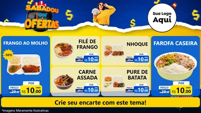 Modelo de TV para TV Horizontal com o tema Sabadou de Ofertas para Restaurante